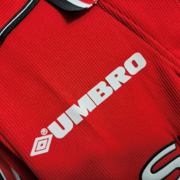 Camiseta Retro Manchester United 1998/1999 Local (Manga Larga)