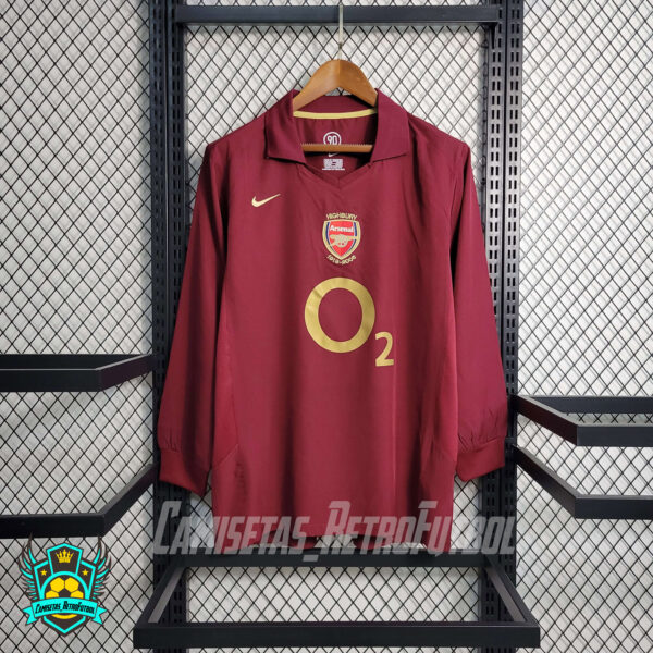 Camiseta Retro Arsenal FC 2005/2006 Local (Manga Larga)