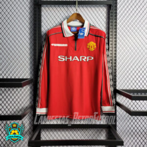 Camiseta Retro Manchester United 1998/1999 Local (Manga Larga)