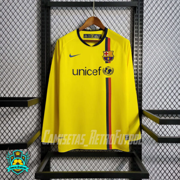 Camiseta Retro FC Barcelona 2008/2009 Visitante (Manga Larga)